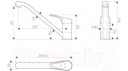 Смеситель Omoikiri Kado-BL (4994162) 