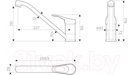 Смеситель Omoikiri Kado-DC (4994161) 