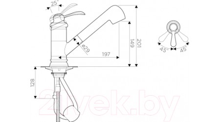 Смеситель Omoikiri Kakogava-S-АB (4994294) 