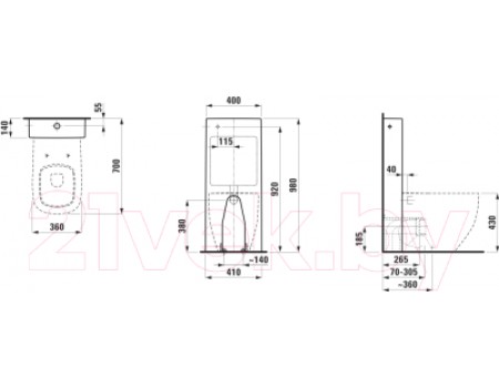 Сливной бачок Laufen Kartell 286610008811