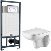 Унитаз подвесной с инсталляцией WeltWasser Kehlbach 004 GL-WT + Marberg 507 RD