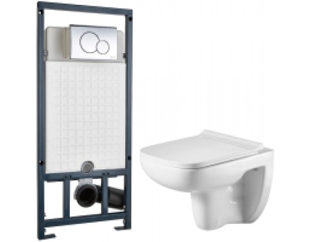 Унитаз подвесной с инсталляцией WeltWasser Kehlbach 004 GL-WT + Marberg 507 RD 
