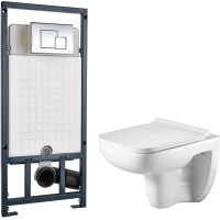 Унитаз подвесной с инсталляцией WeltWasser Kehlbach 004 GL-WT + Marberg 507 SE