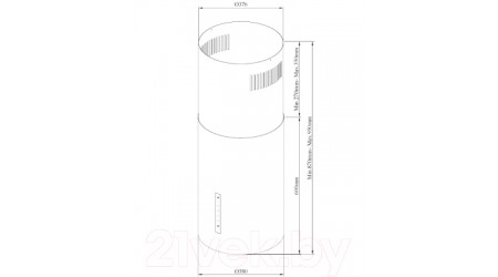 Вытяжка коробчатая Korting KHA 39970 W Cylinder