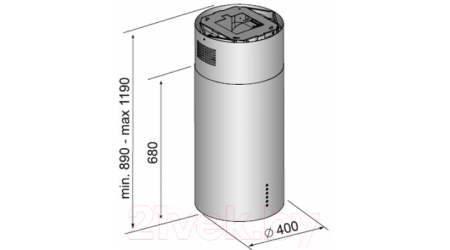 Вытяжка коробчатая Korting KHA4970X Cylinder