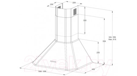 Вытяжка купольная Korting KHC 6839 RB