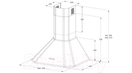 Вытяжка купольная Korting KHC 9839 X