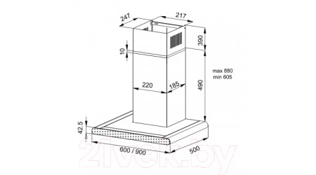 Вытяжка купольная Korting KHC 9958 XGN
