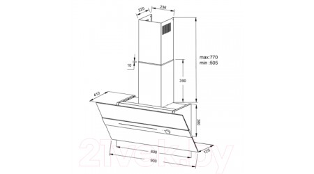 Вытяжка наклонная Korting KHC 99799 AGN