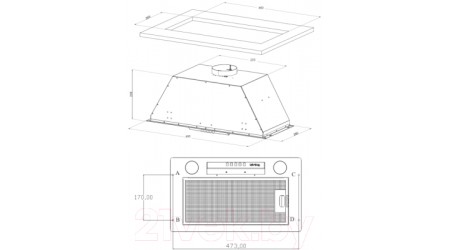 Вытяжка скрытая Korting KHI 6631 RB