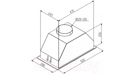 Вытяжка скрытая Korting KHI 6690 N