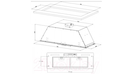 Вытяжка скрытая Korting KHI 9931 RB