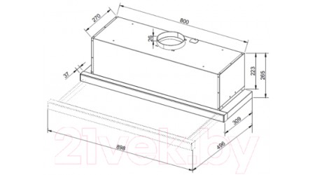 Вытяжка телескопическая Korting KHP 9975 GW