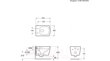 Унитаз подвесной Ambassador Kingston / 143K19003RS