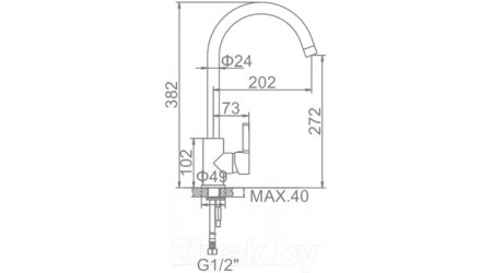 Смеситель Gerhans KK4299-22 (черный) 