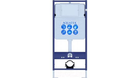 Унитаз подвесной с инсталляцией Aquatek Европа KKI2 INS-0000012+KKI-0000002+AQ1106L-00 (с сиденьем)