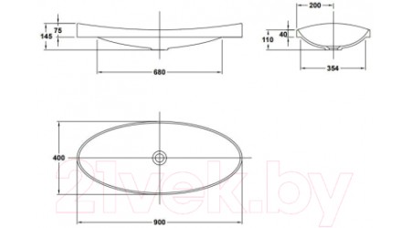 Умывальник Gala Klea 90x40 (33040)