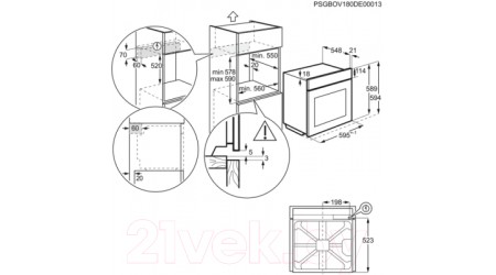 Электрический духовой шкаф Electrolux KODEH70X