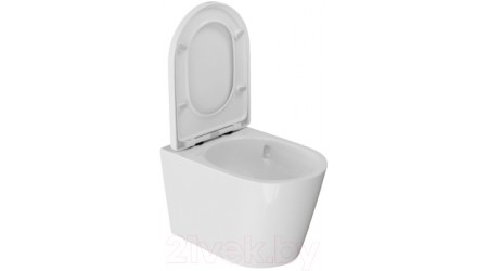 Унитаз подвесной White Wave Koral Tornado Flush (белый глянец)