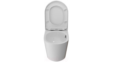 Унитаз подвесной White Wave Koral Tornado Flush (белый глянец)