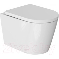 Унитаз подвесной White Wave Koral Tornado Flush (белый глянец)