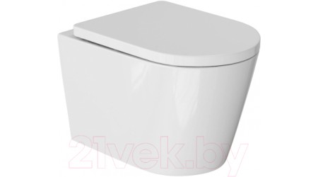Унитаз подвесной White Wave Koral Tornado Flush (белый глянец)