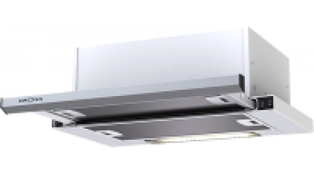 Вытяжка телескопическая Krona Kamilla Slim 600 2m / 00018159 (нержавеющая сталь/белый)