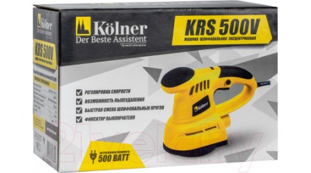 Эксцентриковая шлифовальная машина Kolner KRS 500V