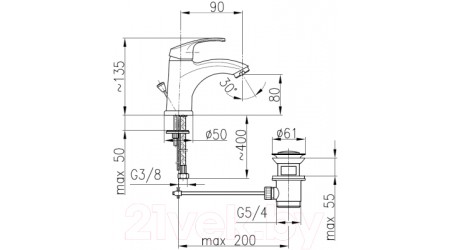 Смеситель Armatura Krzem 4212-815-00 