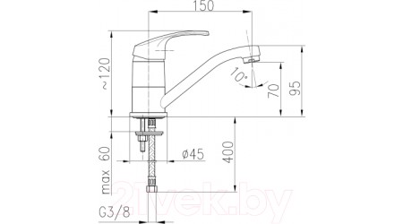 Смеситель Armatura Krzem 4212-915-00 