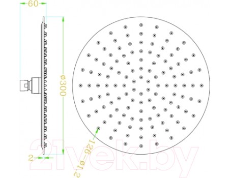 Верхний душ Slezak RAV KS0001CMAT
