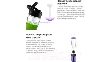 Блендер стационарный Kitfort KT-3034-1 (фиолетовый)