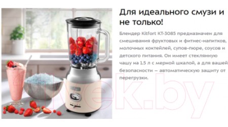 Блендер стационарный Kitfort KT-3085-1 (бежевый)