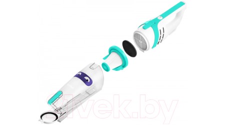 Вертикальный пылесос Kitfort KT-5118-3 (белый/бирюзовый)