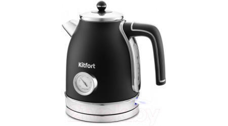 Электрочайник Kitfort KT-6102-1 (черный/серебристый)