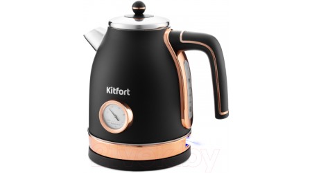 Электрочайник Kitfort KT-6102-2 (черный/золото)