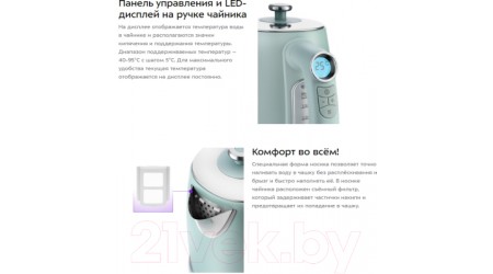 Электрочайник Kitfort KT-6120-1 (мятный)