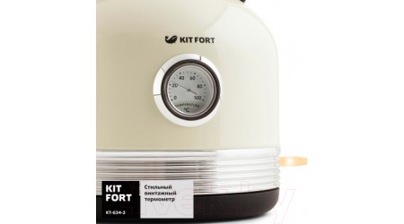Электрочайник Kitfort KT-634-3 (бежевый)