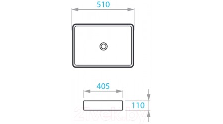 Умывальник Koller Pool Kvadro 51 / KR-0510-WB