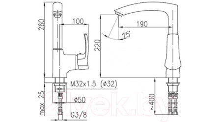 Смеситель Armatura Kwarc 4203-915-00/4203-914-00 
