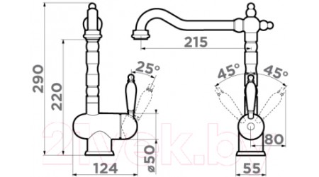 Смеситель Omoikiri Kyoto-AB (4994287) 