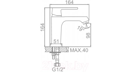 Смеситель Ledeme L1077W 