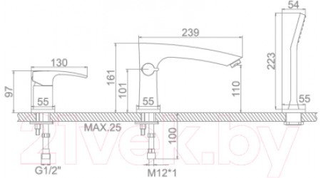 Смеситель Ledeme L1198 