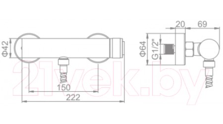 Смеситель Ledeme L2076 