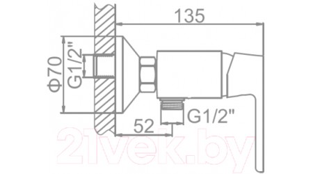 Смеситель Ledeme L2077W 