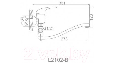 Смеситель Ledeme L2102-B 
