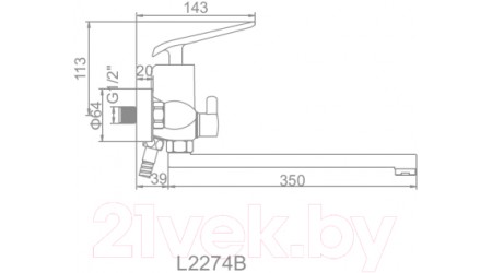 Смеситель Ledeme L2274B 