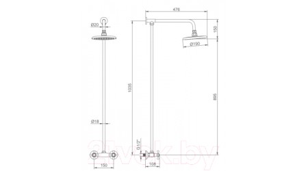 Верхний душ Ledeme L2408