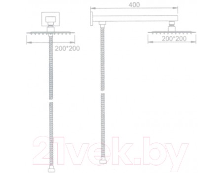 Верхний душ Ledeme L2417