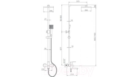 Душевая система Ledeme L2433